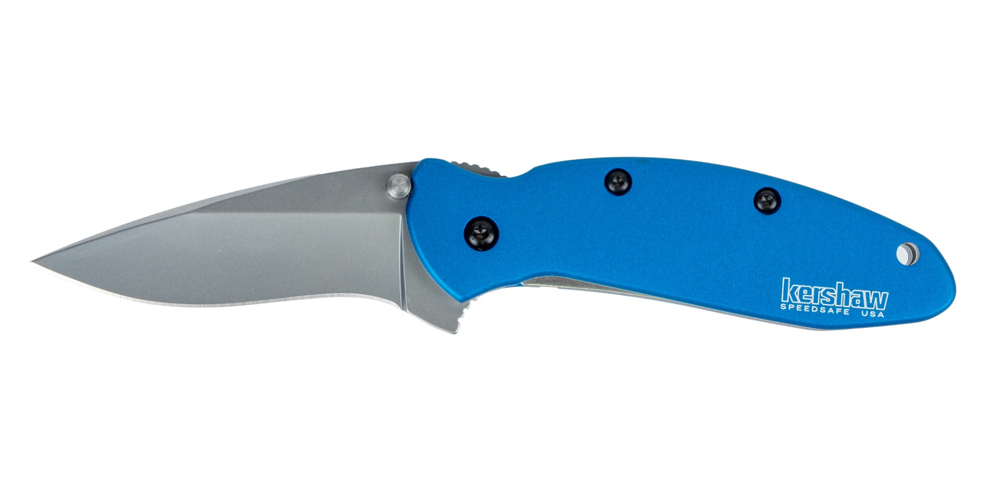 Kershaw Scallion Folding Drop Point Knife, Navy Blue - 1620NB