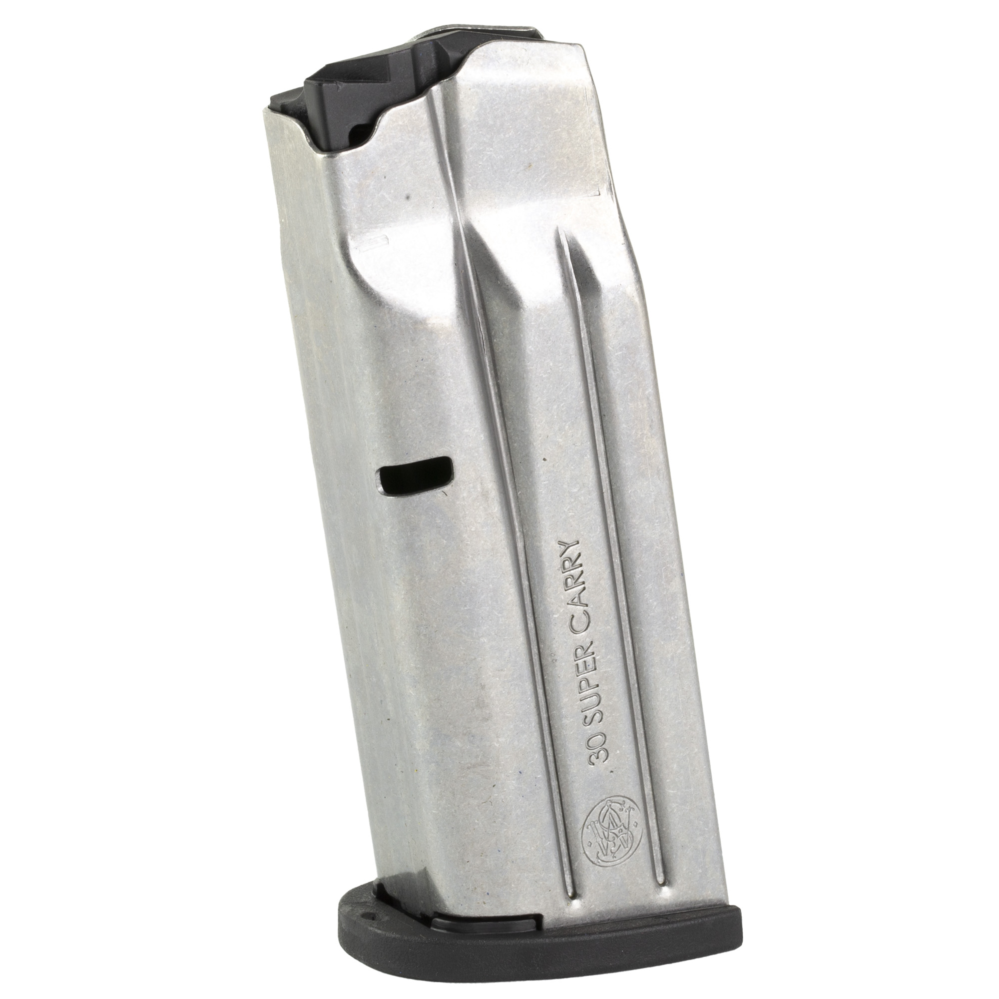 Smith & Wesson Magazine, 30 Super Carry, 13 Rounds, Fits M&P Shield Plus, Steel, Black
