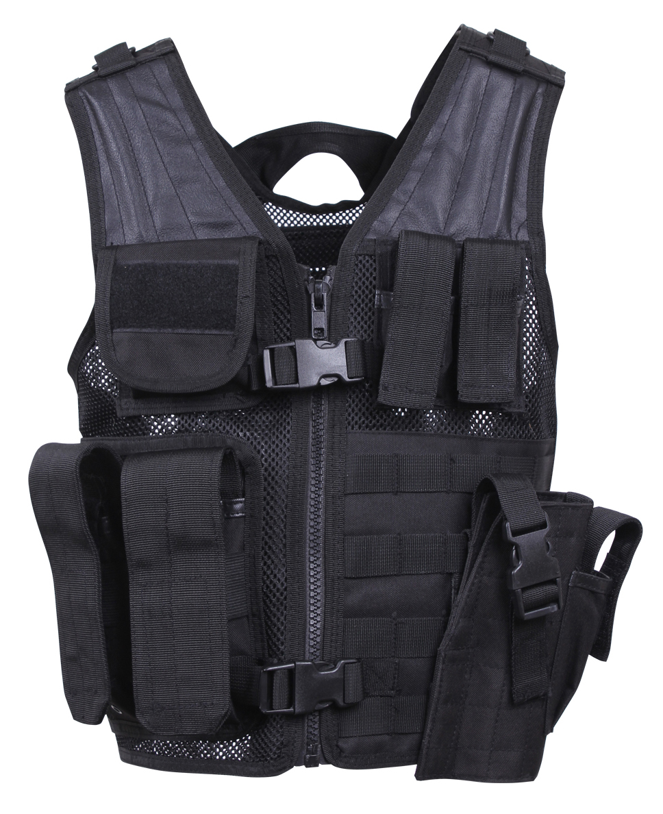 Rothco Kids Tactical Cross Draw Vest - Black