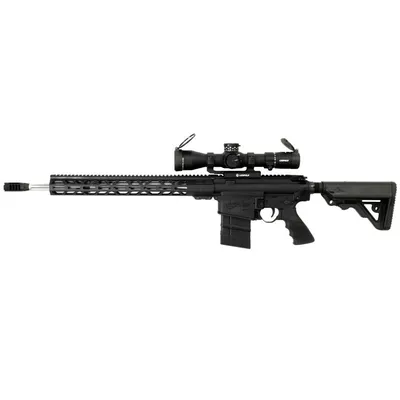 ROCK RIVER ARMS LAR-8M PREDATOR + LEUPOLD MARK 5HD IR SCOPE, 4 MAGS (Used)