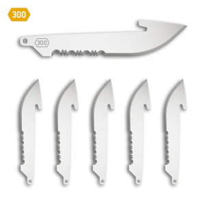 Outdoor-Edge Outdoor Edge 3" Drop Point Blade Pack Half Serration Stainless 6/ct