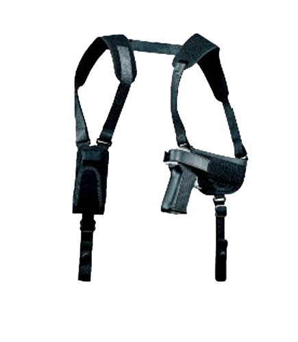 Uncle Mike's Pro Pak Size 16 Right Hand 3.25" to 3.75" Medium/Large Autos Horizontal Shoulder Holster, Textured Black - 77160
