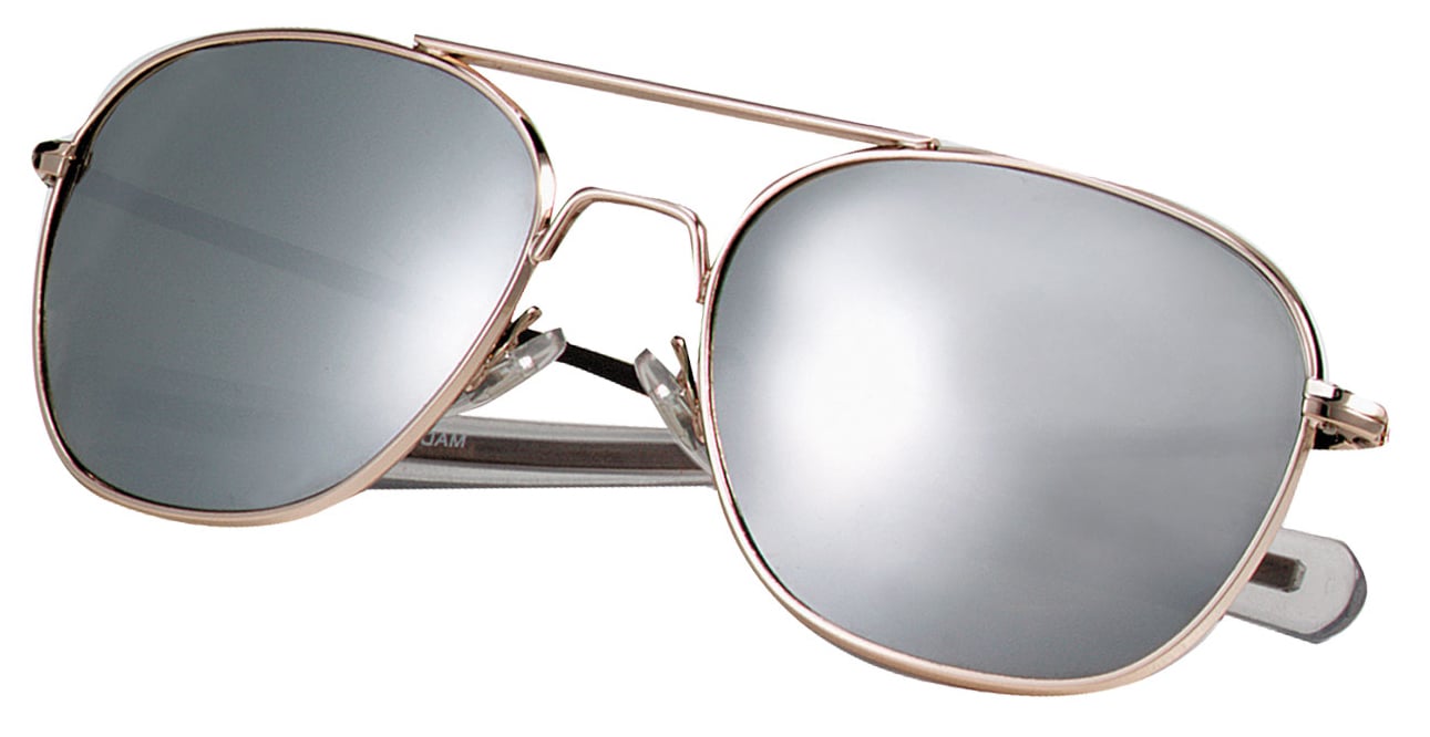 Rothco G.I. Type Aviator Sunglasses - Gold - Mirror, 58 Mm