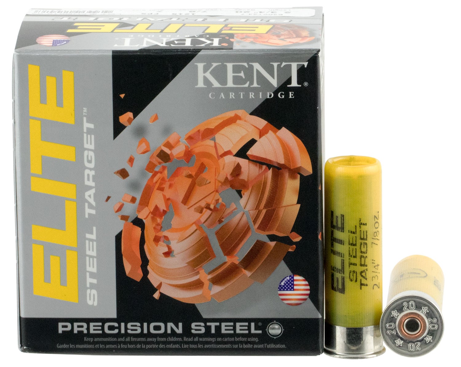Kent Cartridge Elite Steel Target 2.75" 20 Gauge Ammo 7, 25rd - E20ST247