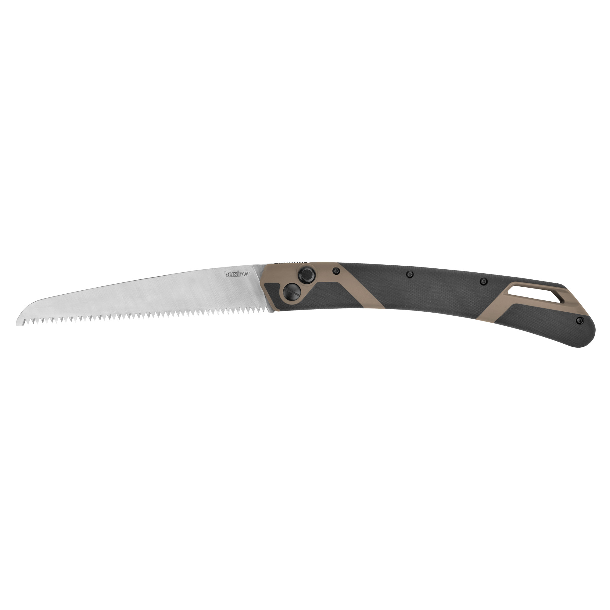 Kershaw Taskmaster Saw 2, Folding Knife, 7" Silver Blade, Black/Tan Handle
