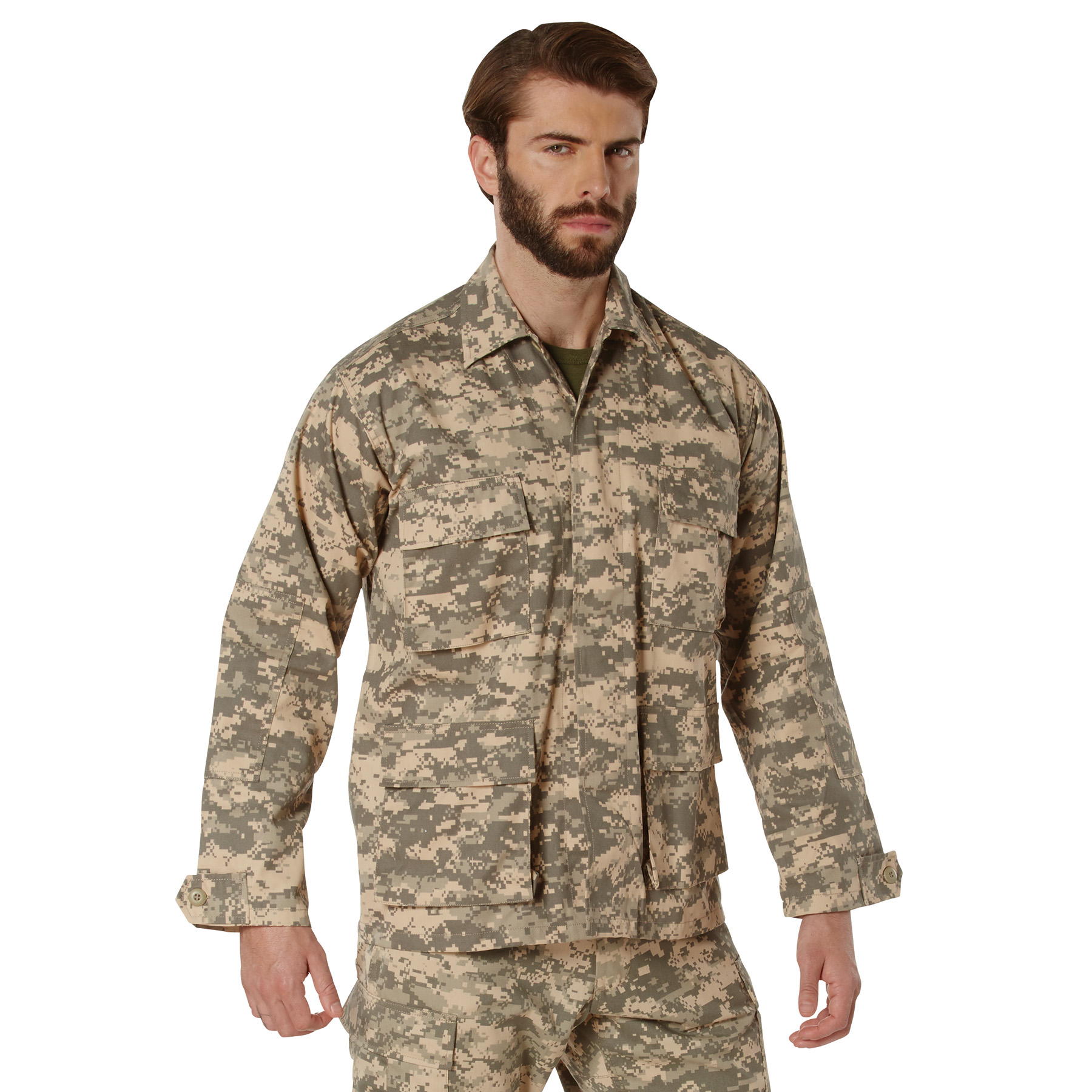 Rothco Digital Camo Bdu Shirt - Acu Digital Camo, Medium