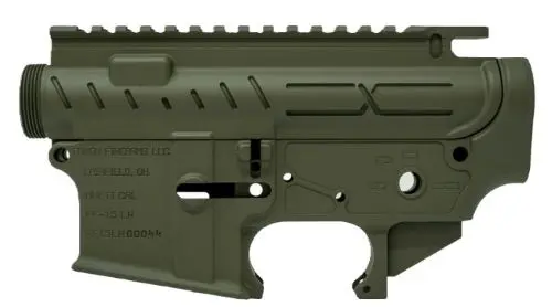 FAXON AR-15 X-TRA LITE - RECEIVER SET OD GREEN STRIPPED