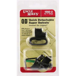 Uncle Mikes 15922 Shotgun Swivels Magnum Band Swivel  1 Over/Under Quick Detach Black Winchester 101/201 12 Ga