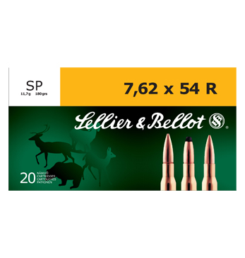 Sellier & Bellot 7.62x54R 180gr SP Ammunition, 20 Round Box - SB76254RB