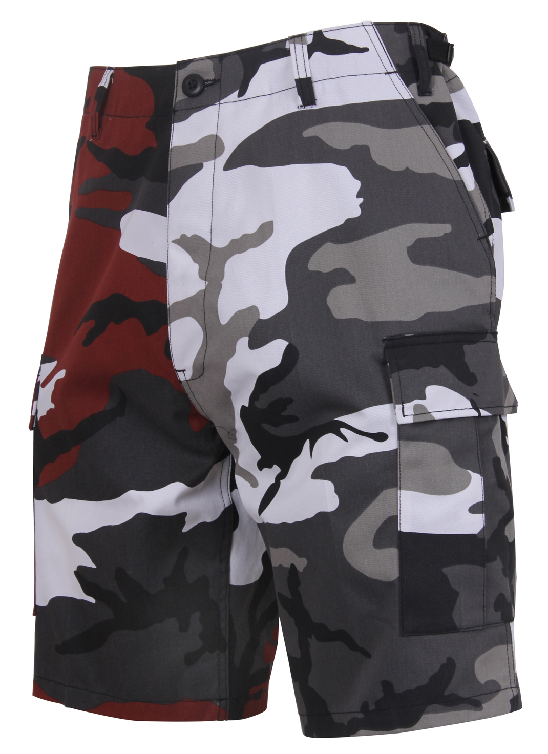 Rothco Two-Tone Camo Bdu Short - Red Camo - City Camo, X-Small