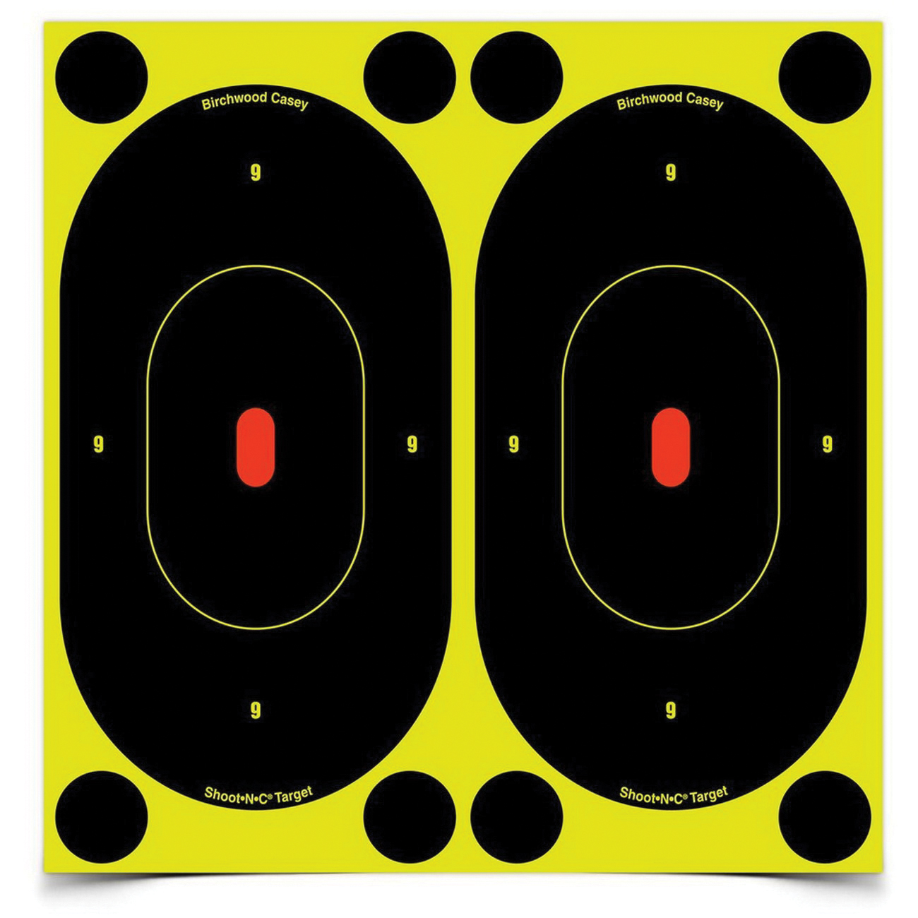 Birchwood Casey Shoot-N-C 7" Self-Adhesive Silhouette Target, Black, 60/pack - 34750