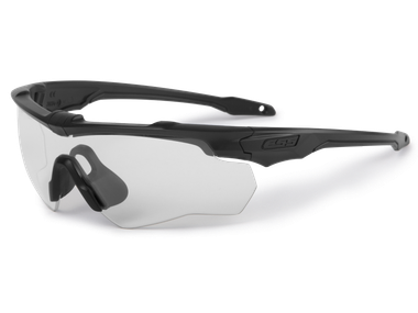 ESS EyePro Crossblade Eyesheild 2LS Kit, Clear & Smoke Gray Lenses, Black