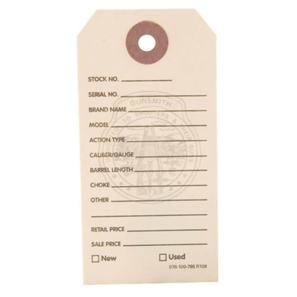 Brownells 3.75" x 1.88" Gun Price Tag, Manilla Pack of 500