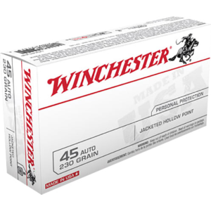 Winchester Ammo USA45JHP Best Value 45 ACP 230 GR Jacketed Hollow Point - 50rd Box