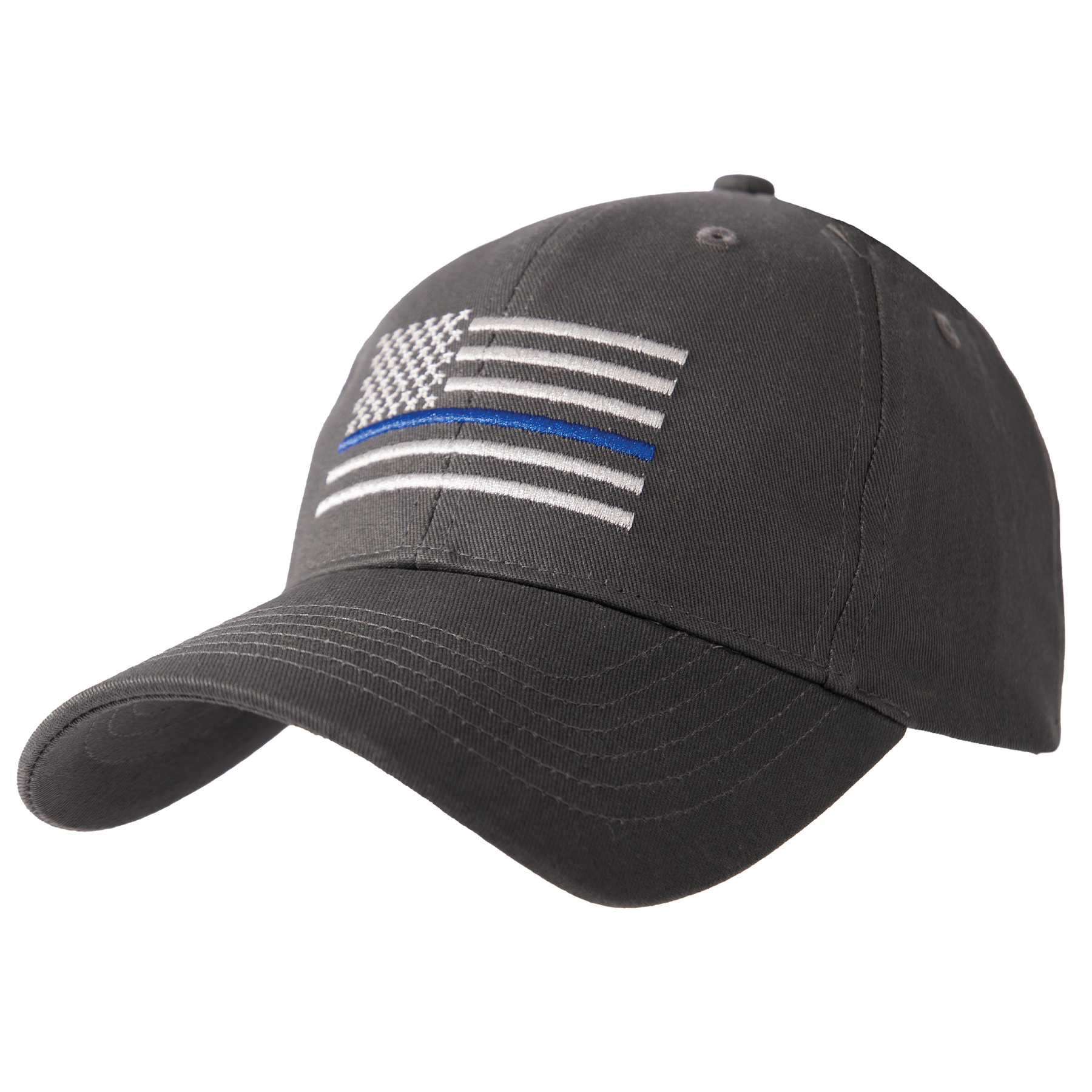 Rothco Thin Blue Line Flag Low Profile Cap - Grey