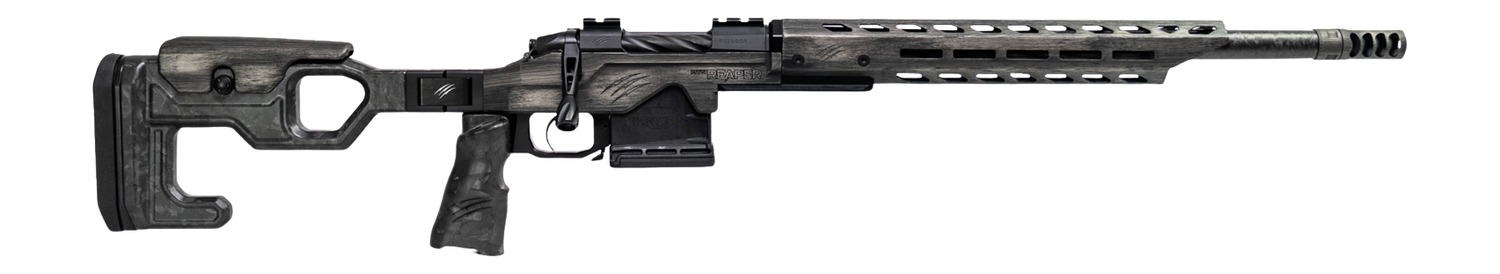 Fierce Firearms REPMT22CM18DG Reaper MTN 2.0 22 Creedmoor 3+1 18" Carbon Fiber Match Grade Threaded Barrel, Distressed Gray Cerakote Titanium Drilled Tapped Receiver, M-LOK Handguard, Magnesium Fold