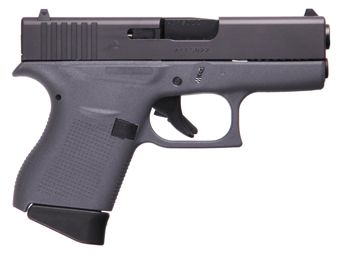 GLOCK G43 G3 GRAY 9MM 6+1 3.39" FS # TWO 6RD MAGAZINES