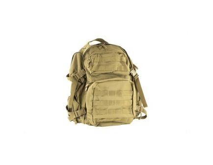 NCSTAR 18"x12"x6" Tactical Backpack w/ Adjustable Shoulder Straps & Exterior PALS/MOLLE Webbing, Tan Nylon - CBT2911