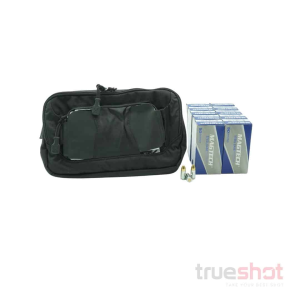 BUNDLE DEAL: Black Vertx Socp Tactical Fanny Pack and 500 Rounds of Ammo - Magtech 9mm 115 Grain Steel