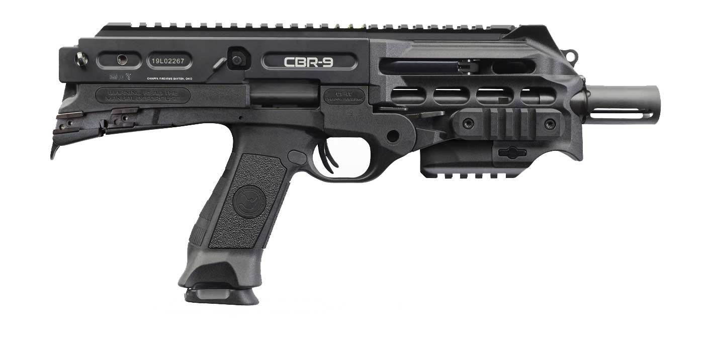 Chiappa Firearms 500.217 CBR-9 USA Black Rhino 9mm Semi-Auto Pistol 9″ 18+1 Black - No Credit Card Fees - Low, flat rate shipping