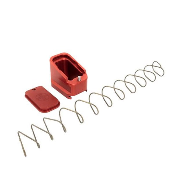 Shield Arms Glock 17/22 4/5 Round Magazine Extension, Red - G17-ME-5-RED