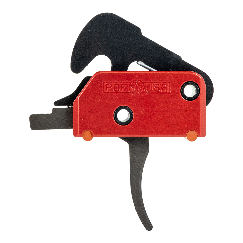 Patriot Ordnance Factory 2-Stage Drop-in Standard Trigger for AR/POF-USA Ambidextrous Lower Receivers Rifle, Hardcoat Anodized Red/Black - 01509