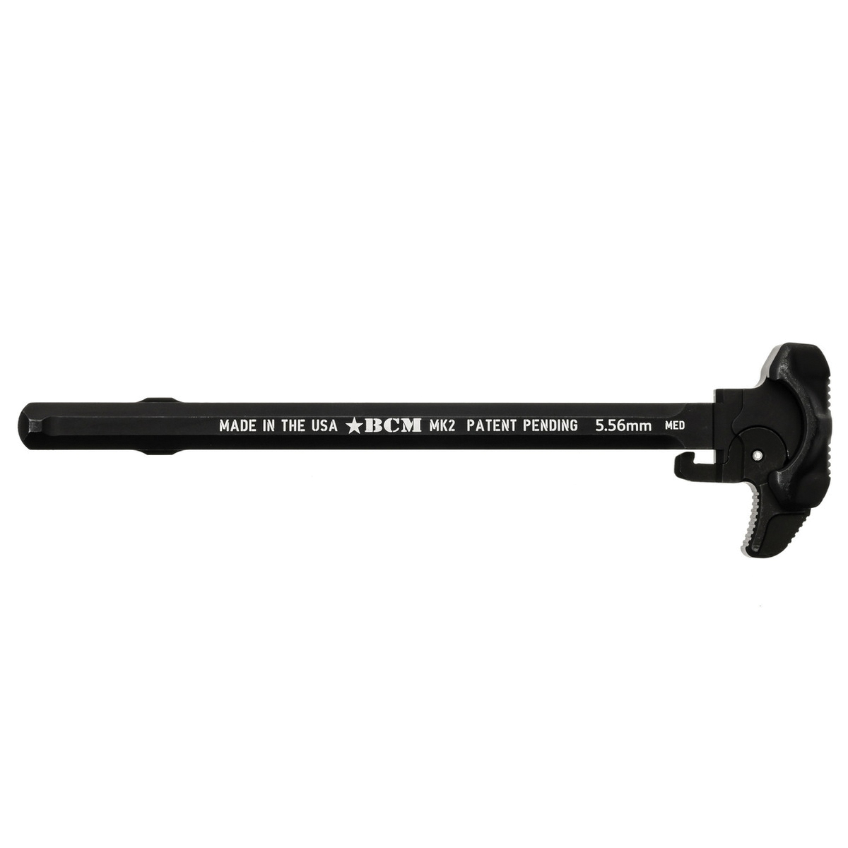 BCM Asymmetric MK2 Medium Latch Charging Handle, Black - Enhanced Functionality and Control - GFH-MK2-MED