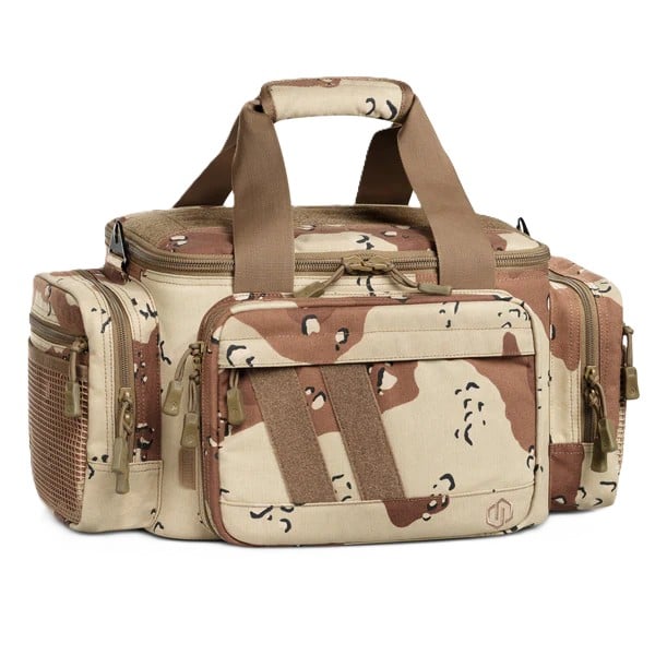 Savior Specialist Range Bag w/ 3 Pistol Rugs, Chocolate Chip Camo