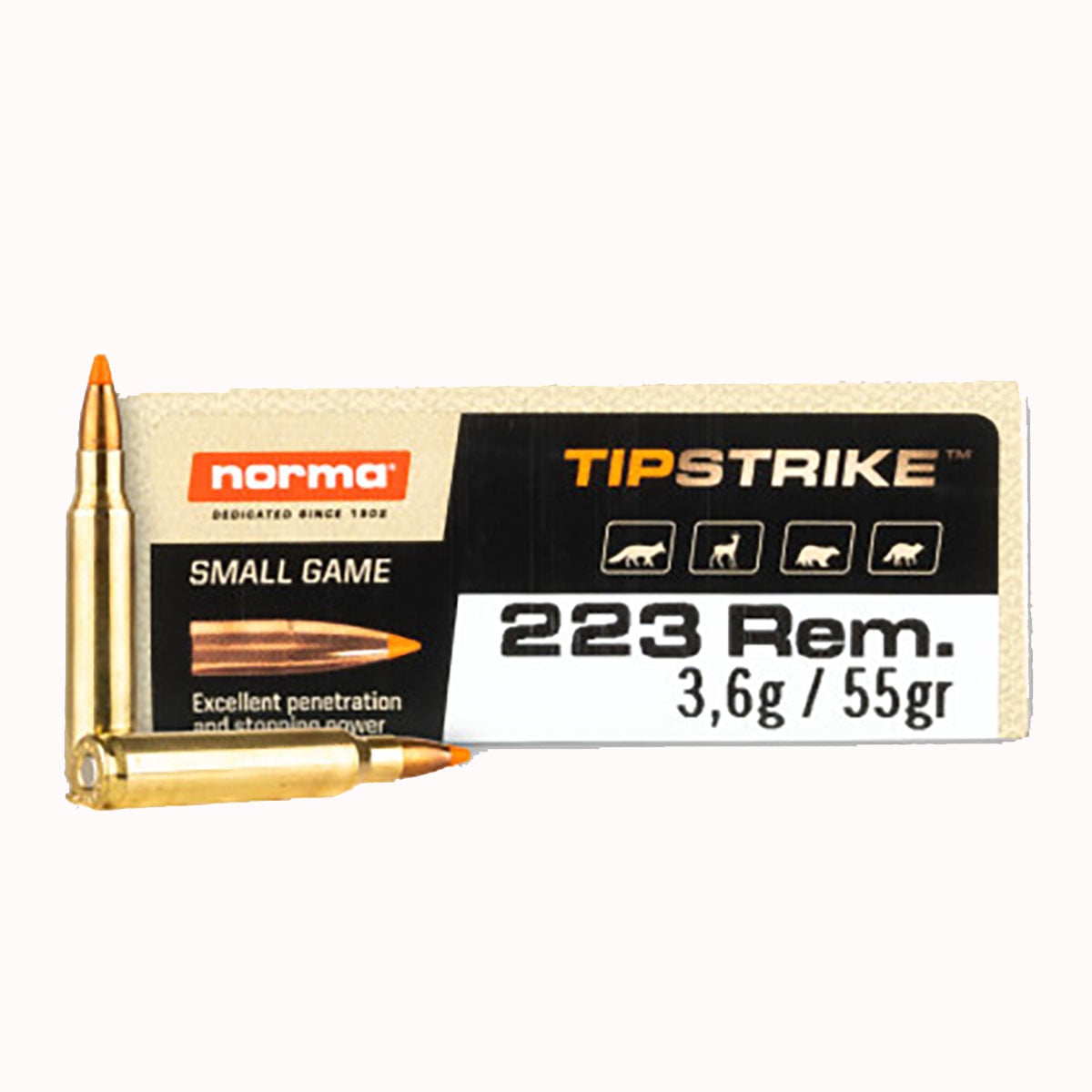 Norma Ammunition 20157352 Dedicated Hunting Varmint 223Rem 55gr Polymer Tip 20 Per Box/10 Case - No Credit Card Fees - Low, flat rate shipping