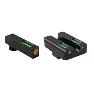 Truglo TG13RS1PC Brite-Site TFX Pro Day/Night Sights Ruger SR9/SR40/SR45 Tritium/Fiber Optic Green w/Orange Outline Front U-Notch Green Rear Black
