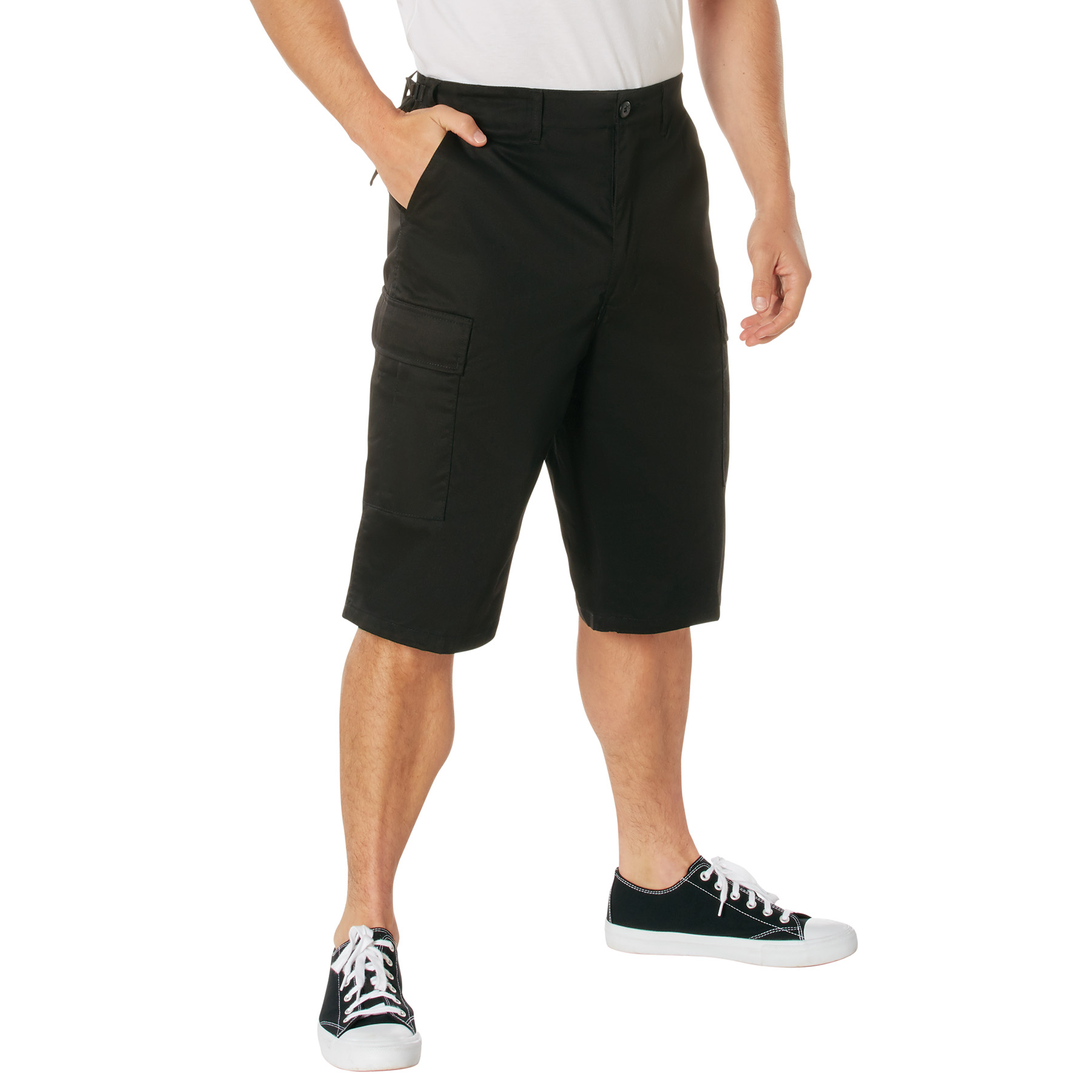 Rothco Long Length Bdu Shorts - Black, Large