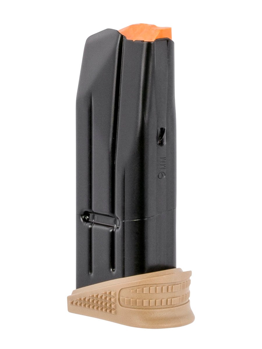 FN OEM FN 509 Compact 10rd 9mm Magazine, Black w/ FDE Base - 20100378