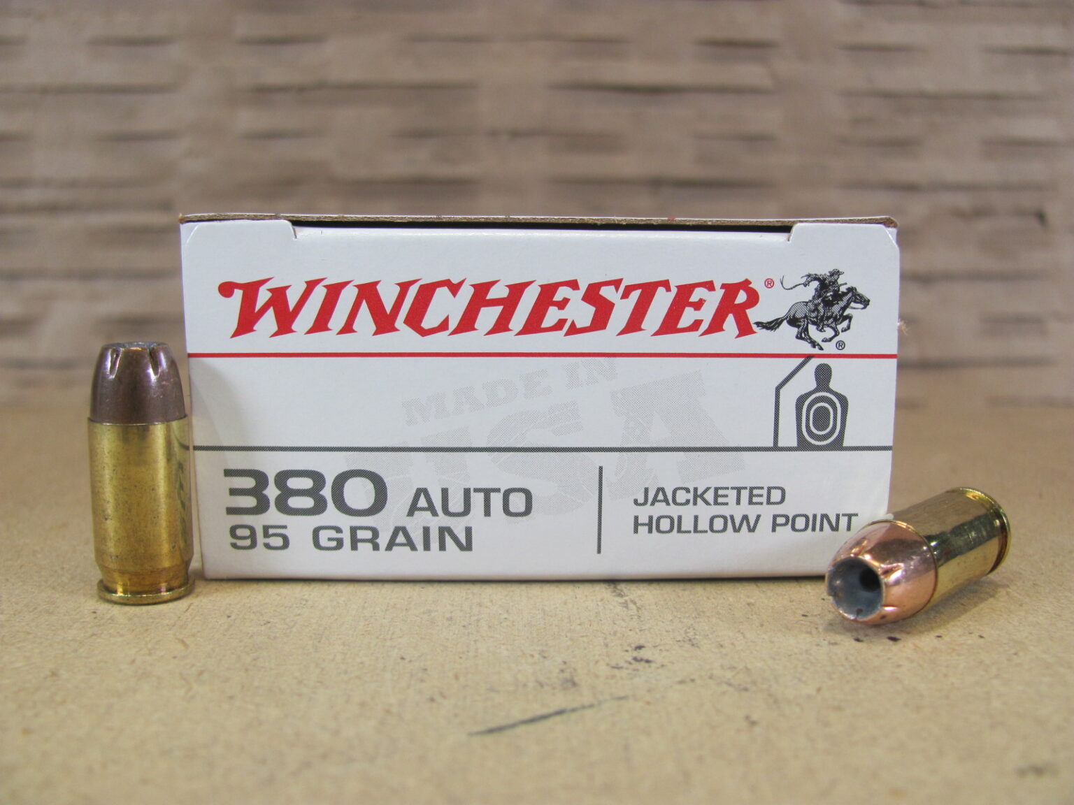 50 Round Box – 380 Auto 95 Grain Jacketed Hollow Point Winchester Personal Protection Ammo – ZUSA380JHP