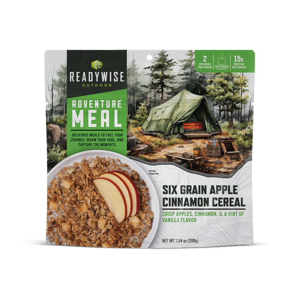 ReadyWise Freeze Dried Apple Cinnamon Cereal 6 Count Adventure Meal - RW05-802