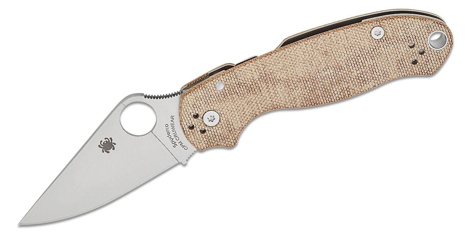 Spyderco Para 3 Folding Clip Point Knife, Brown - C223MPCW