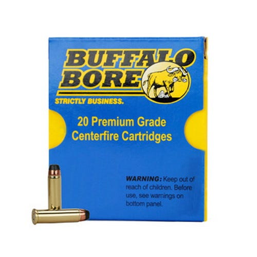 Buffalo Bore 44 Rem Mag 255 grain Hard Cast Keith - Gas Checked Low Recoil Pistol and Handgun Ammo, 20/Box - 4E/20