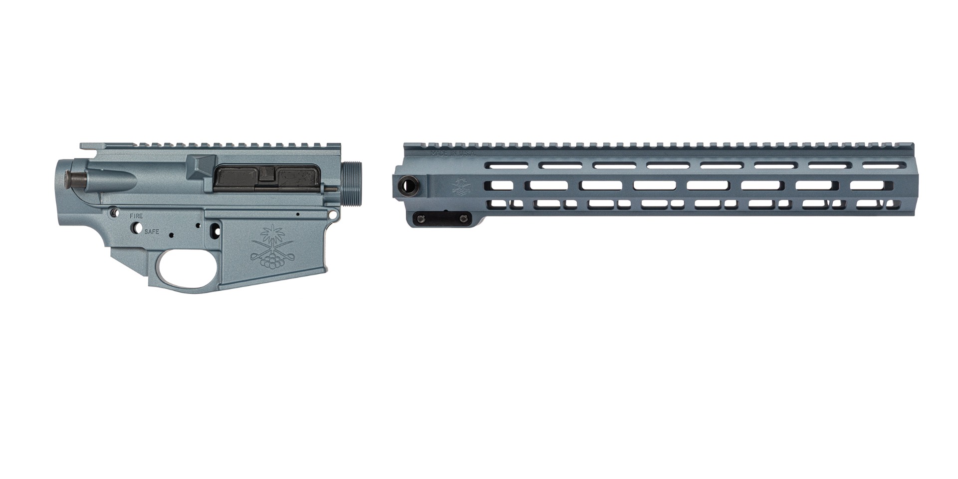 Sabre-10 Builder Set - 15" QDSM Rail, Blue Titanium