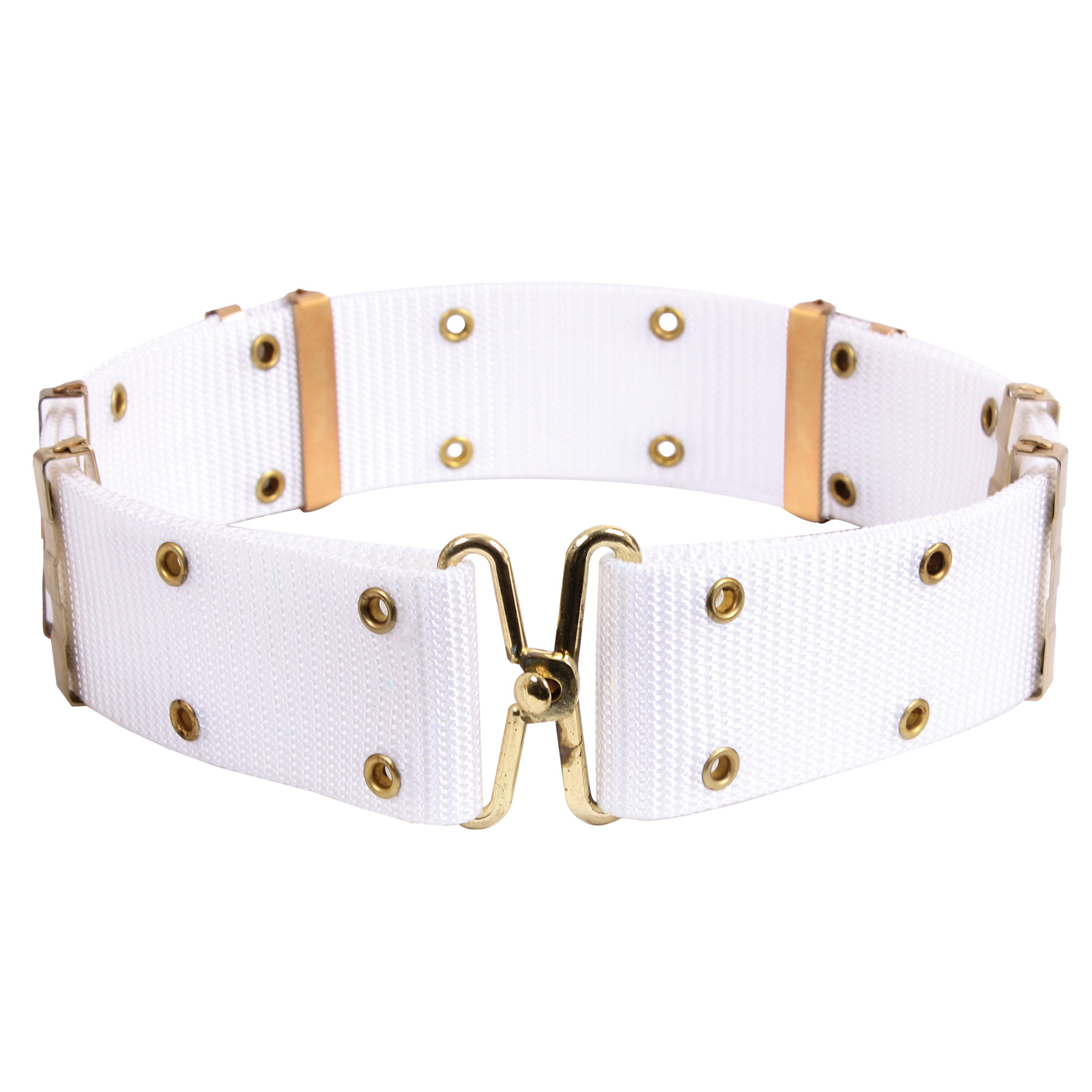Rothco Gi Style Pistol Belt With Metal Buckles - White