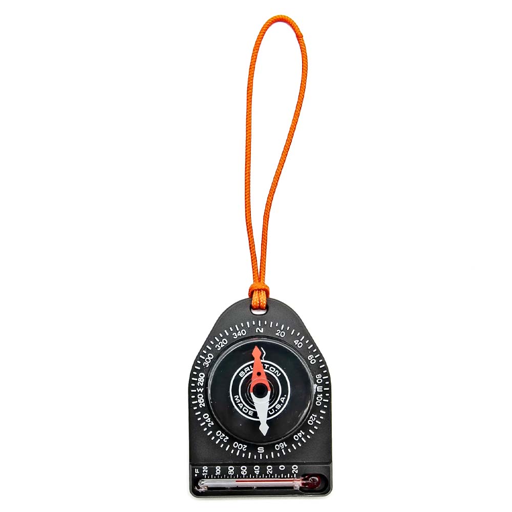 Brunton Tag-Along Chill Compass, Fahrenheit, Black/Orange - F-9045-OR