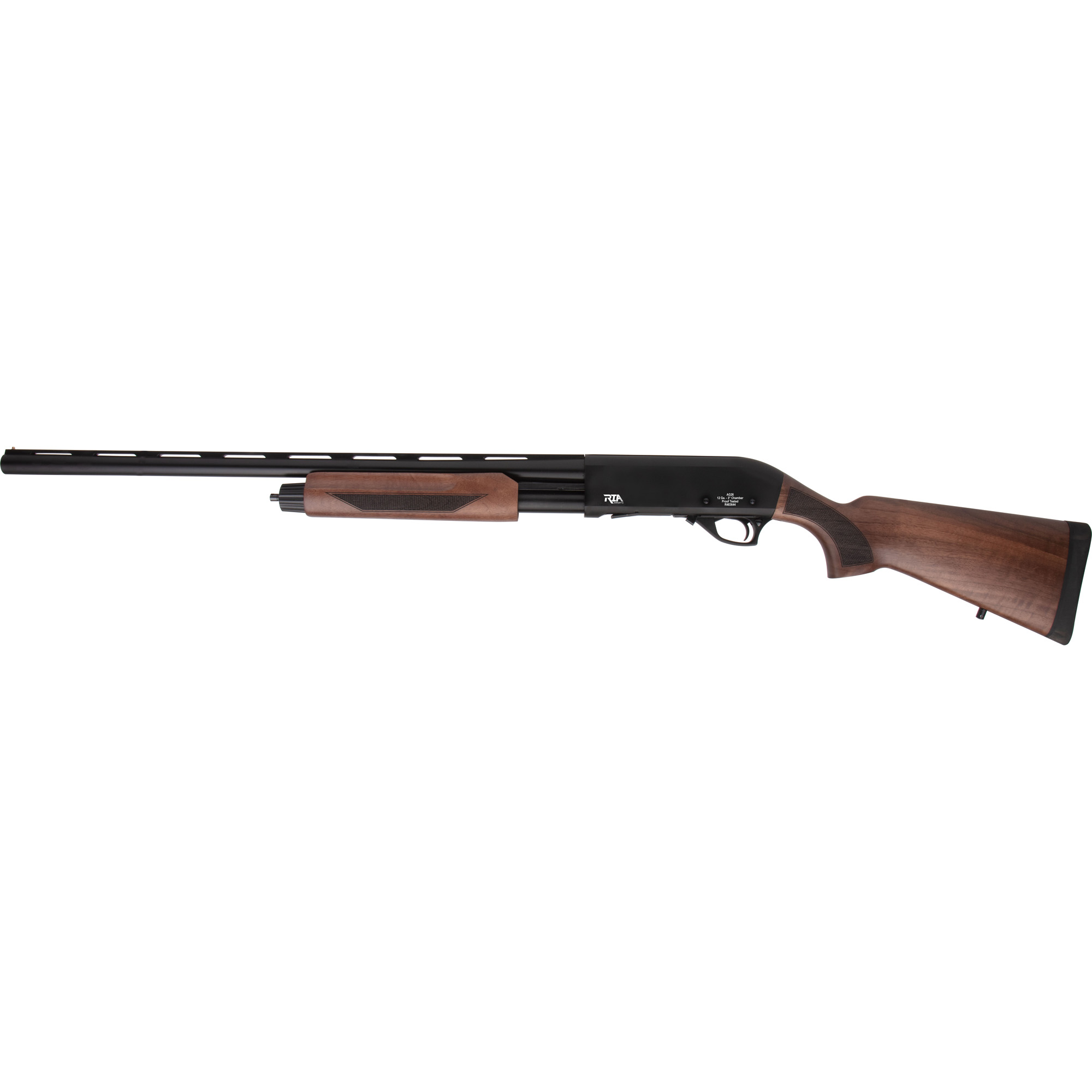 ArmsCor AG26 12 Gauge Pump Action Shotgun, 26" Barrel, Black - PA12H26WD