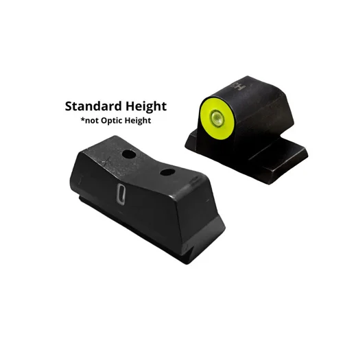 DXT2 BIG DOT NIGHT SIGHTS - M2.0 OPTICS READY FULL SIZE COMPACT (9MM, 40 S, 45 ACP, 10MM), YELLOW DOT FRONT, TRITIUM REAR