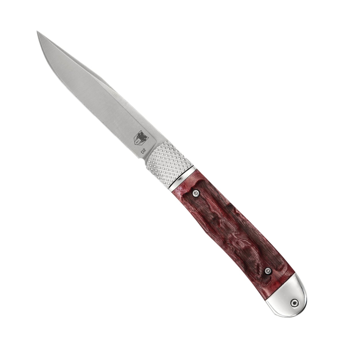 CobraTec Knives Trapper Hidden Release Folding Knife Drop Point Red - Innovative Hidden Release Design, Ideal for EDC and Collectors - CTTHRRED