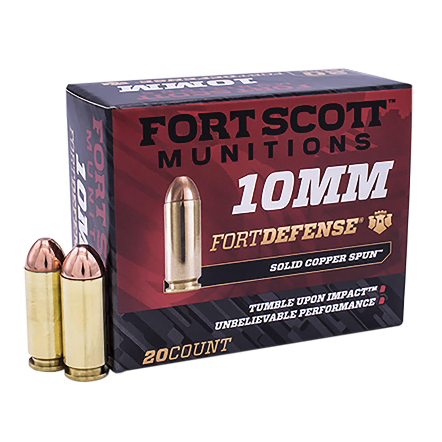 Fort Scott Munitions Tumble Upon Impact 10mm Auto 125 gr Ammo SCS - 20rds - 10MM124SCV