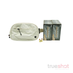 BUNDLE DEAL: White Vertx Everyday Fanny Pack 2.0 and 500 Rounds of Ammo - CCI 9mm 115 Grain