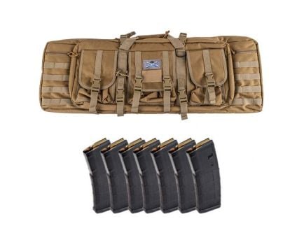 PSA 36" Rifle Bag, FDE & 7 Magpul PMAG 30rd GEN 2 5.56x45 Magazines
