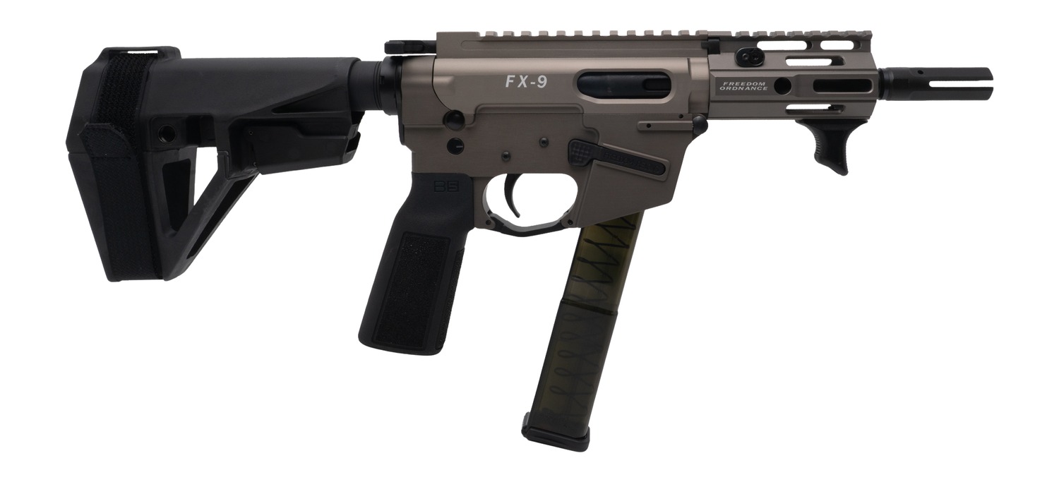 Freedom Ordnance FX9 9mm AR Pistol 4" FDE