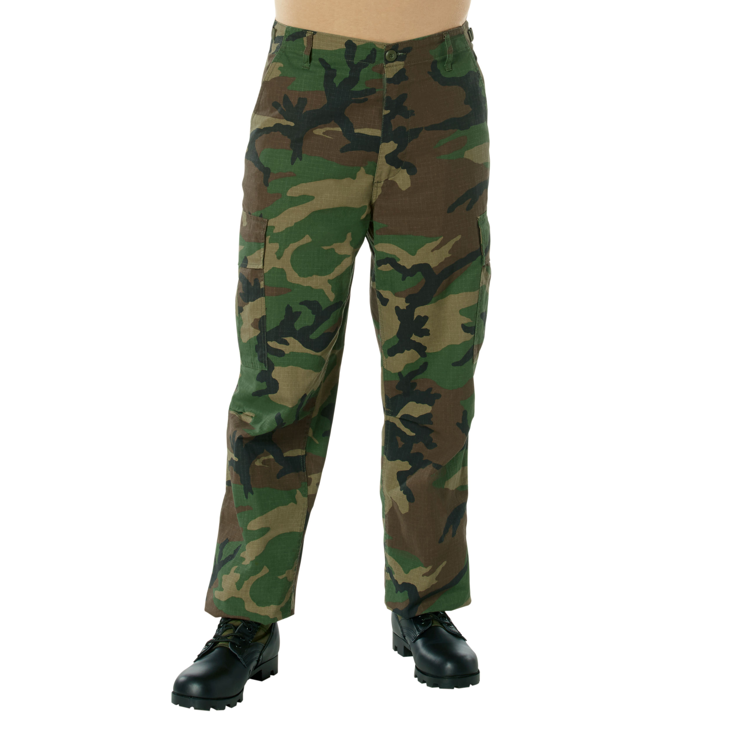 Rothco Vintage Vietnam Rip-Stop Fatigue Pants - Woodland Camo, X-Large