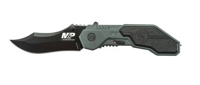 Smith & Wesson M&P M.A.G.I.C. Folding Clip Point Knife, Blue/Black - SWMP1BCP
