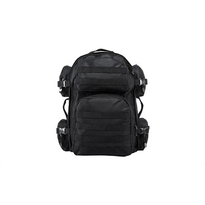 NCSTAR 18"x12"x6" Tactical Backpack w/ Adjustable Shoulder Straps, Black Nylon - CBB2911