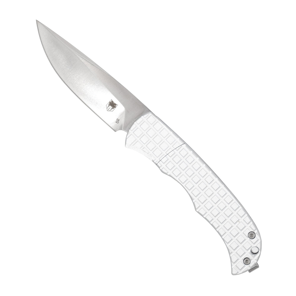 CobraTec Knives Cyclone Hidden Release Folding/OTF Knife Drop Point Silver - Unique Hidden Release, Perfect for EDC and Tactical Use - CTCLNHRSIL